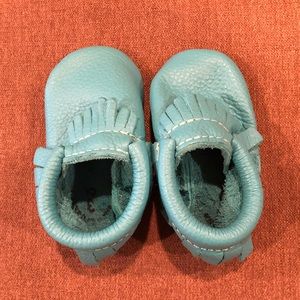 Size 3 EUC teal freshly picked moccs